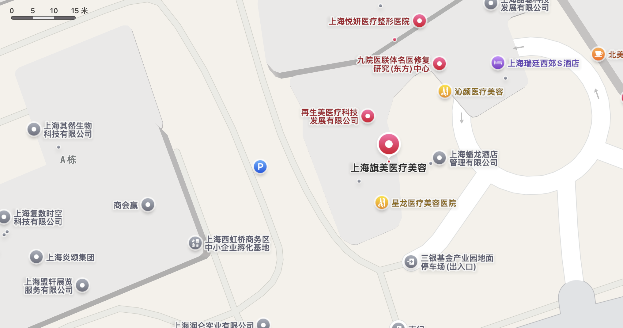 尺度到院位置示意图